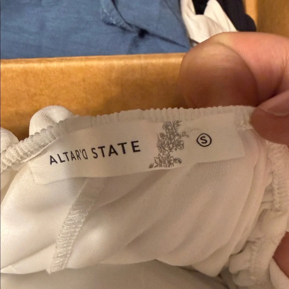 Altar’d State White Tiered Ruffle Mini Dress – Size Small (NWT Condition) - Picture 2 of 3